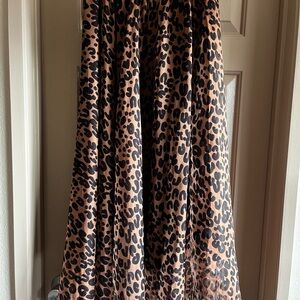 Leopard Print Women's Maxi Skirt